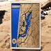 Map of Lincoln City Oregon and Devil's Lake. Personalized Coastal Decor Custom Map Design Beach House Wall Art Nautical Theme Display